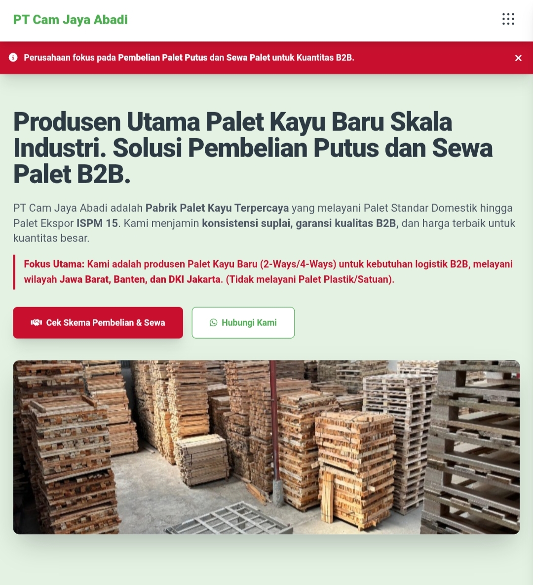 Website PT Cam Jaya Abadi